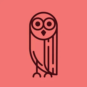 Owl Logo Design Illustration vector for digital and print design Stock Illustration