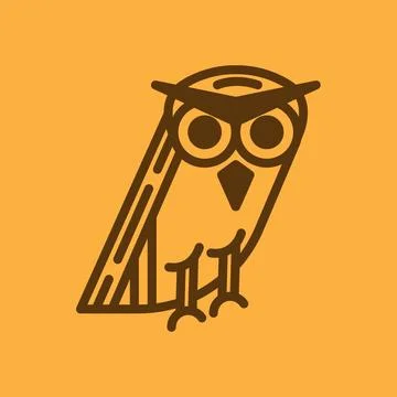 Owl Logo Design Illustration vector for digital and print design Stock Illustration