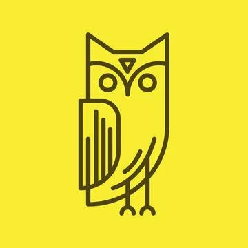 Owl Logo Design Illustration vector for digital and print design Stock Illustration