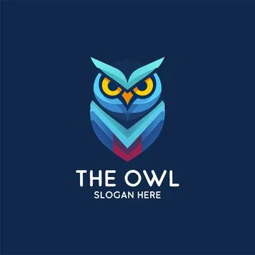 Owl logo design template Illustrazione stock