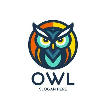 Owl logo design template Stock Illustration