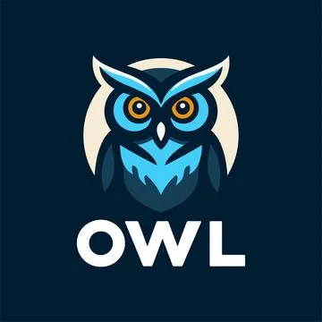 Owl logo design template Illustrazione stock