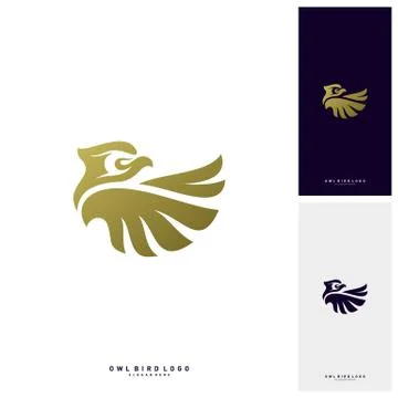 Owl Logo Design Template Vector. Bird logo Concept Vector Stock Illustration