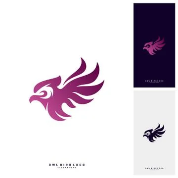 Owl Logo Design Template Vector. Bird logo Concept Vector Stock Illustration