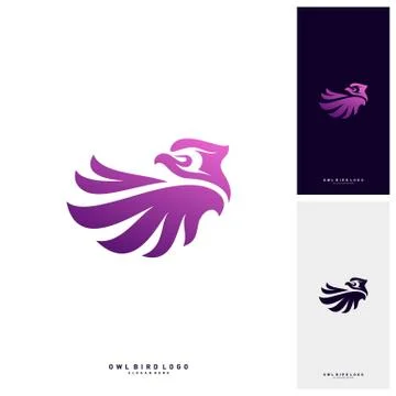 Owl Logo Design Template Vector. Bird logo Concept Vector Stock Illustration