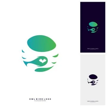 Owl Logo Design Template Vector. Bird logo Concept Vector Stock Illustration