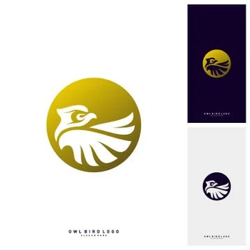 Owl Logo Design Template Vector. Bird logo Concept Vector Stock Illustration