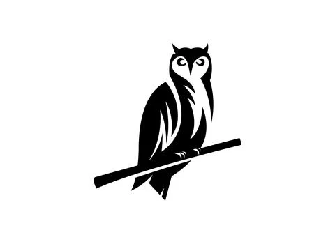 Owl Logo Design Template Vector Illustration 스톡 일러스트