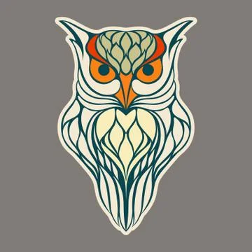 Owl logo Illustrazione stock