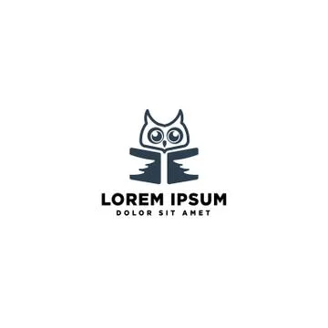 Owl logo template vector illustration icon element isolated Stock Illustration