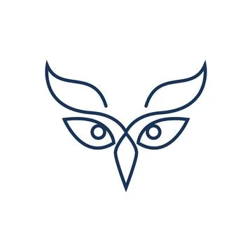 Owl logo vector icon 스톡 일러스트
