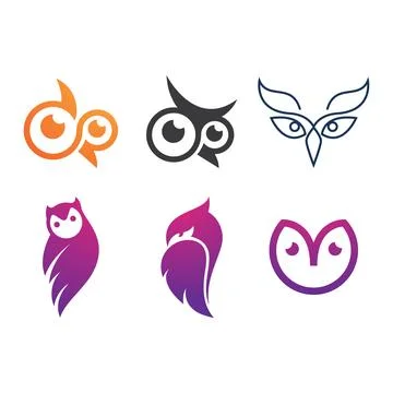 Owl logo vector icon Illustration