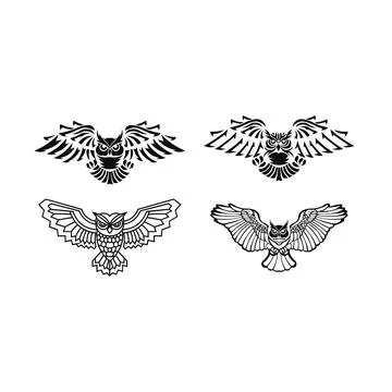 Owl logo- vector illustrations Stock Illustration