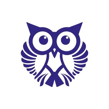 Owl logo wise bird logo owl symbol logo for education a13 Stock Illustration