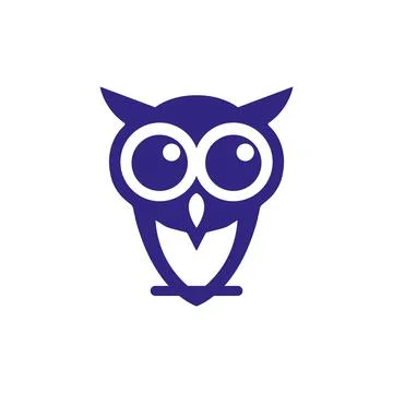 Owl logo wise bird logo owl symbol logo for education a14 Stock Illustration