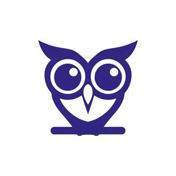 Owl logo wise bird logo owl symbol logo for education a2 Stock Illustration