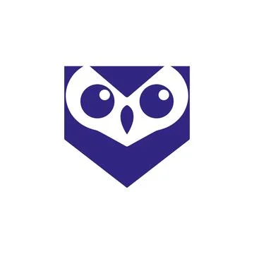 Owl logo wise bird logo owl symbol logo for education a9 Stock Illustration