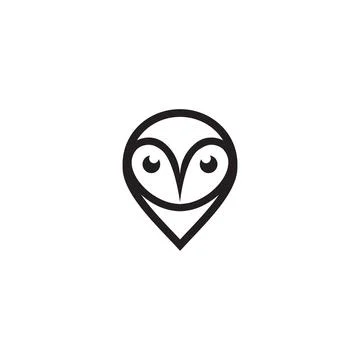 Owl maps 스톡 일러스트