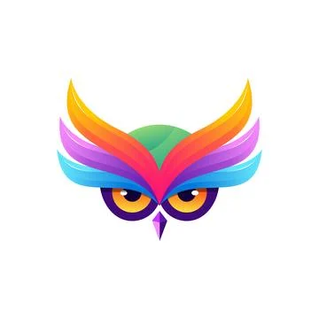 Owl Modern Logo Vector Template Stock Illustration