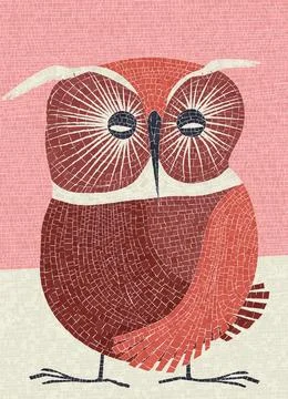 Owl mosaic Stock Illustration