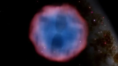 Owl Nebula M97 Messier 97 Planetary Nebula 8K 3D Render Stock Illustration