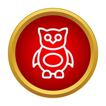 Owl outline icon displaying wisdom and knowledge Stock Illustration