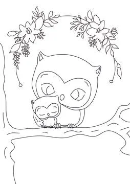 Owl paint Stock-Illustration
