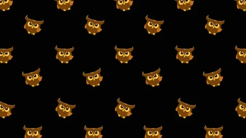 Owl Pattern Background Stock Footage 214407797