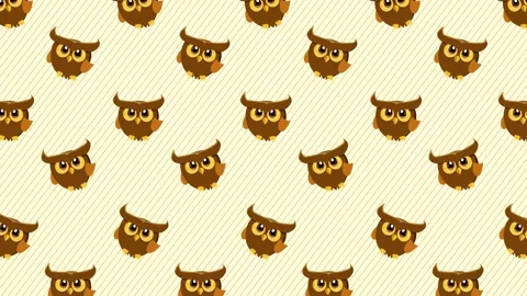 Owl Pattern Background Stock Footage 214407801