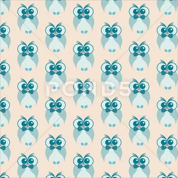 Owl pattern Stock Illustration