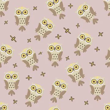 Owl pattern Stock Illustration
