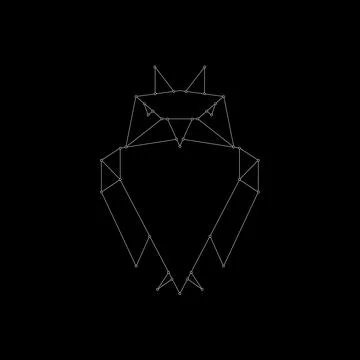 Owl Polygonal Lines Stock Illustration