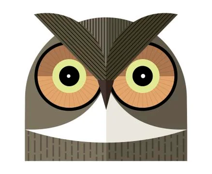 Owl portrait Stock Illustration