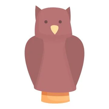 Owl puppet icon cartoon vector. Fairy story Stock Illustration
