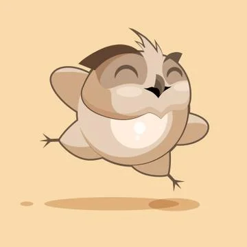 Owl is rejoices Stock Illustration