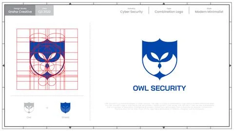OWL SECURITY - LOGO &amp; BRAND GUIDE Stock Illustration