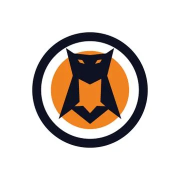 Owl with shield icon logo concept 스톡 일러스트