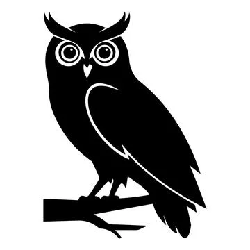 Owl silhouette icon vector on white background Stock-Illustration