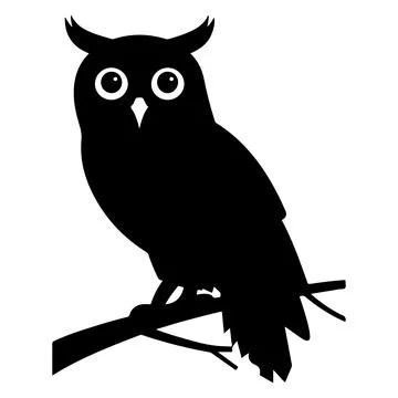 Owl silhouette icon vector on white background Stock-Illustration