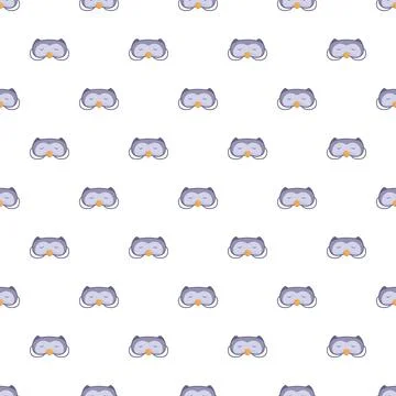 Owl sleep mask cartoon pattern for relaxation Stock Illustration