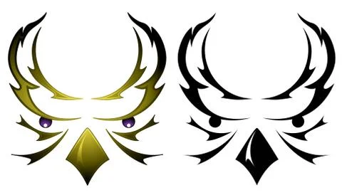 Owl tattoo Stock Illustration