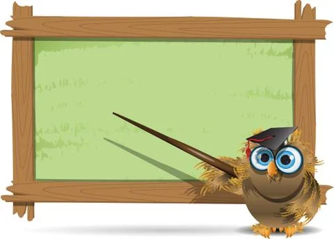 Owl teacher Illustrazione stock