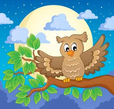 Owl theme image - illustration. Stock Illustration