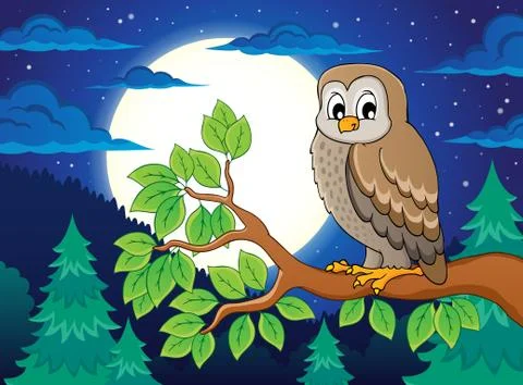 Owl topic image - eps10 vector illustration. Stock-Illustration