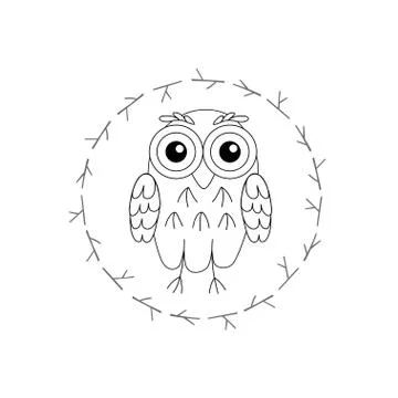 Owl vector birds isolated on white background. Stock Illustration