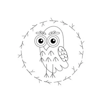 Owl vector birds isolated on white background. Stock Illustration