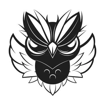 Owl - vector illustration. Icon design on white Stock Illustration