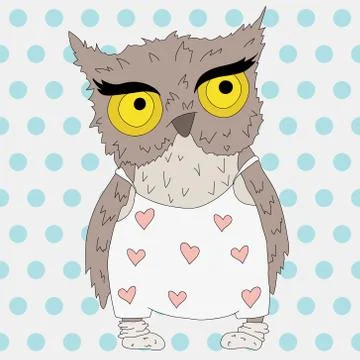 Owl, vector object Illustrazione stock