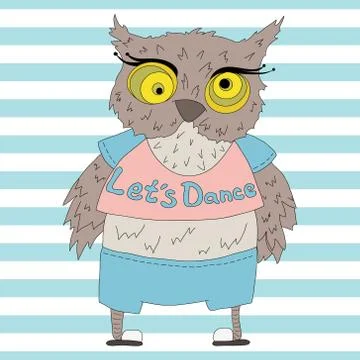 Owl, vector object Stock Illustration