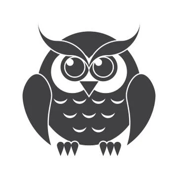 Owl Vector Silhouette Stock Illustration